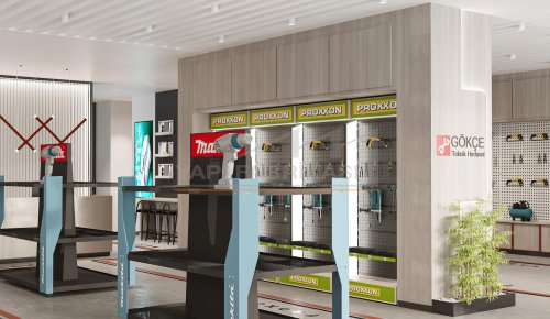 Gökçe Teknik Hırdavat Mağazası — Eskişehir İç Mimari Projesi (Görsel 3)