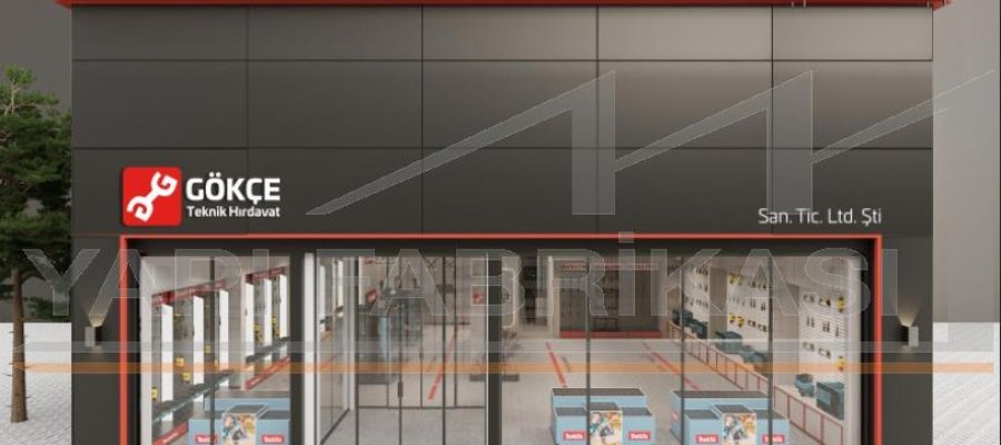 Gökçe Teknik Hırdavat Mağazası — Eskişehir İç Mimari Projesi (Görsel 1)